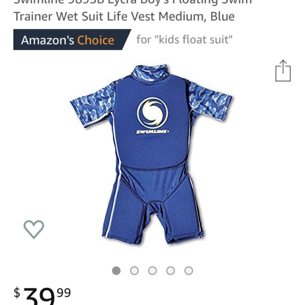 Swimline swim suit boy 30-45 lbs (size m)